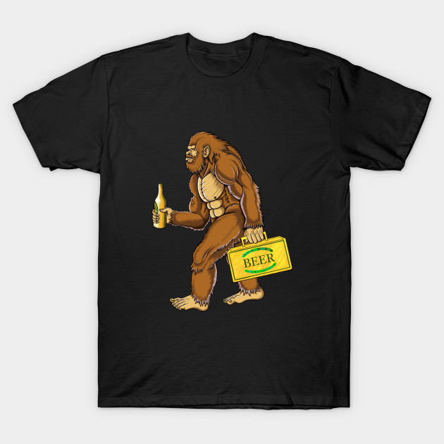 Bigfoot drinking beer by Artardishop